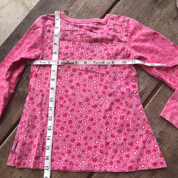 Naartjie Rain Drops Top Fair Pink Buttons Girls 6 - Picture 8 of 8